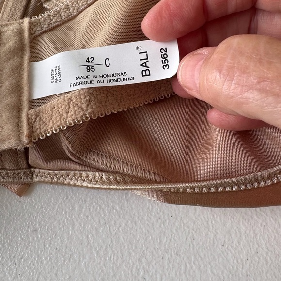 Bali Minimizer Underwire Adjustable Straps Size 42C 3 Hook Closure Comfort Strap - Picture 6 of 11